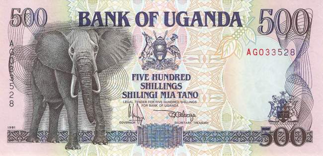 Uganda 500 Shilling 1991 p.33a